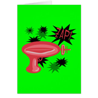 Red Retro Raygun Cards