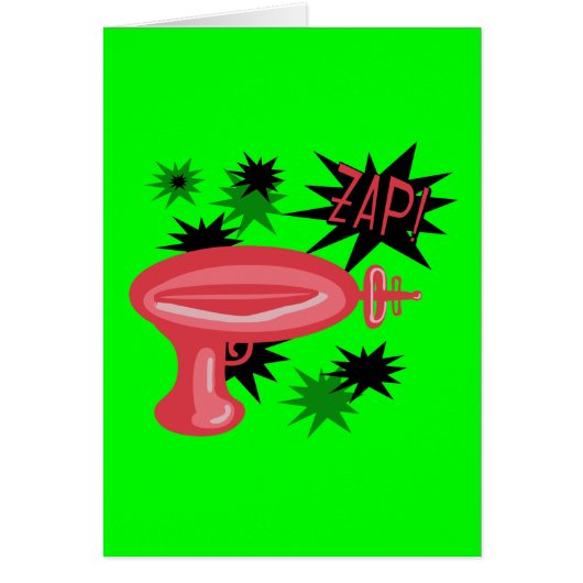 Red Retro Raygun Cards (Front)