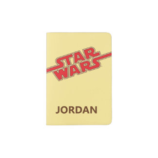 Red Retro Star Wars Slanted Logo Passport Holder