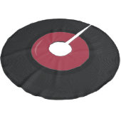 red Retro Vinyl Record Disk Tree skirt (Angled)