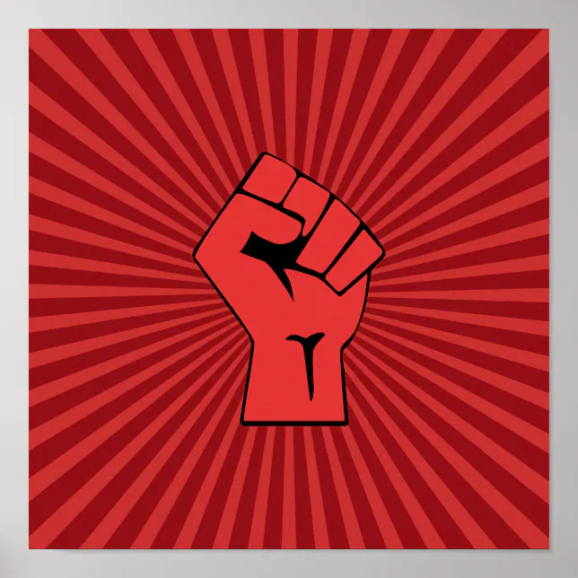 Red Revolutionary Fist Poster | Zazzle