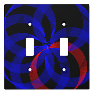 Red Revolving Accent Geometric Light Switch Cover
