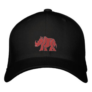 Red Rhino Embroidered Baseball Cap