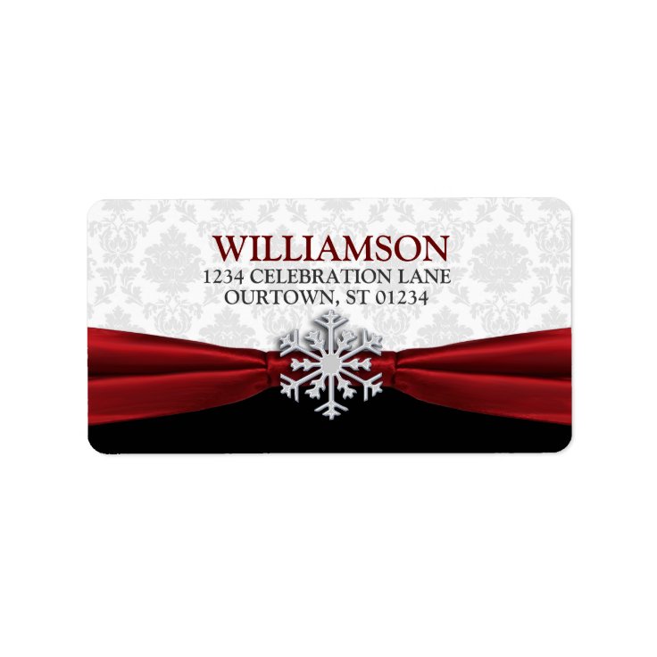 Red Ribbon Address Labels | Zazzle