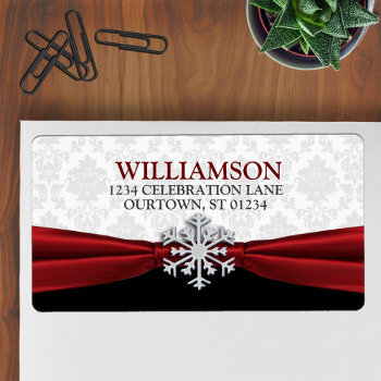 Red Ribbon Address Labels by reflections06 at Zazzle