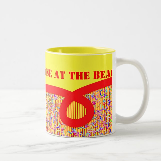 Red Ribbon and Candy Sprinkles Custom Mug (Right)