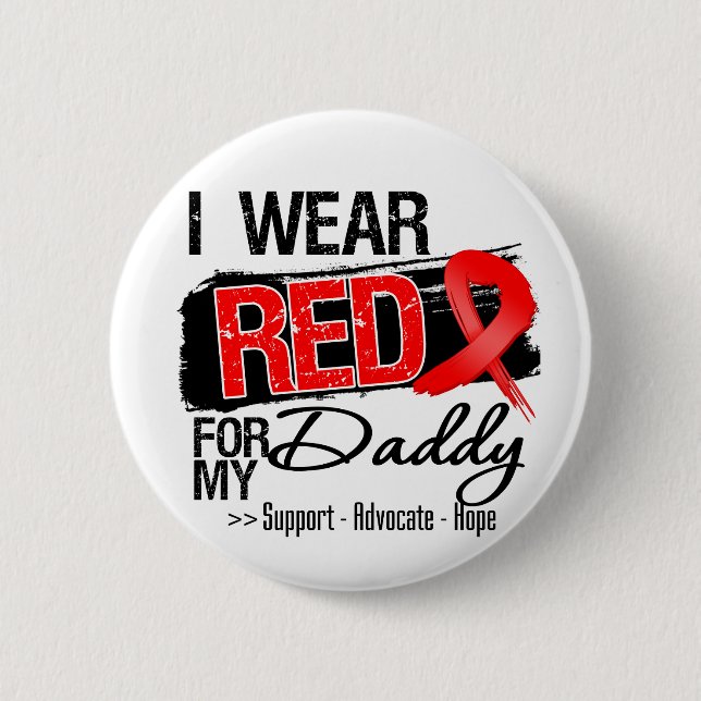 Red Ribbon Awareness - Daddy Button (Front)
