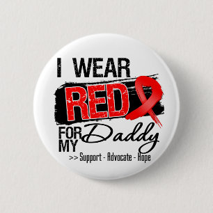 Red Ribbon Awareness - Daddy Button