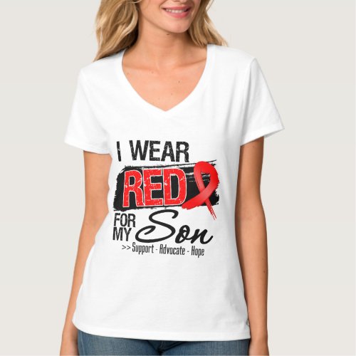 Red Ribbon Awareness _ Son T_Shirt
