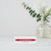 Red ribbon banner student graduation name card (Standing Front)