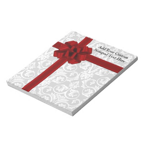 Red Ribbon Bow Notepad