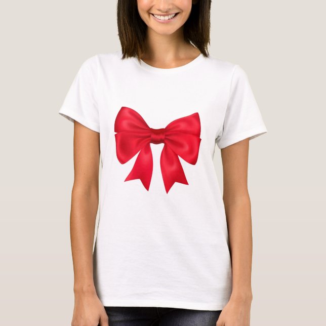 Red Ribbon Bow T-Shirt (Front)