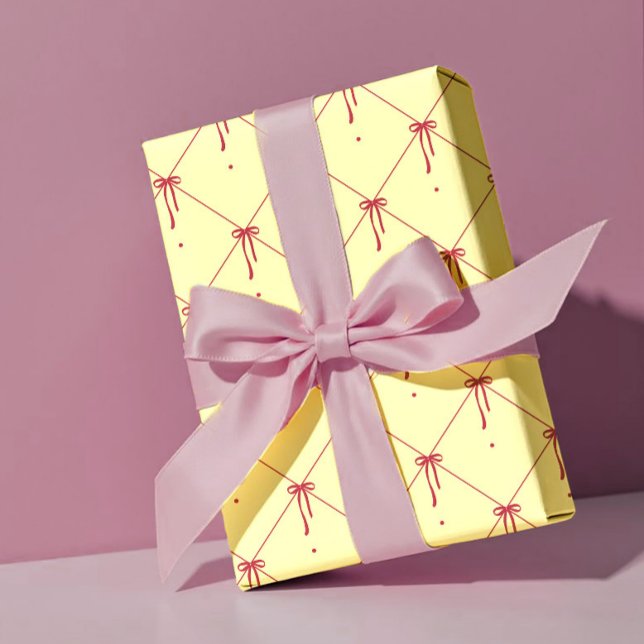 Red Ribbon Bows - Classic Valentine Wrapping Paper (Creator Uploaded)