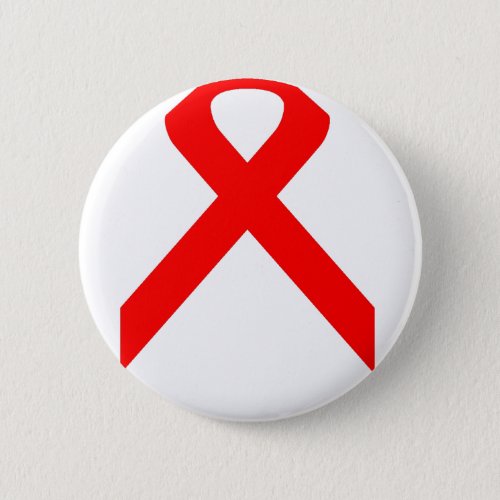 Red ribbon cancer button