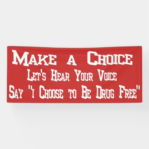 Red Ribbon Drug Free Say No To Drugs Banner