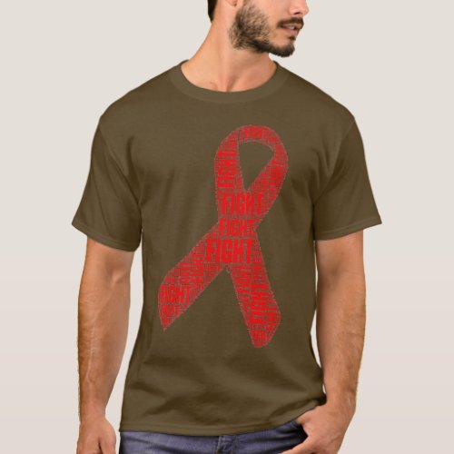 Red Ribbon Fight HIV AIDS Awareness Premium  T_Shirt