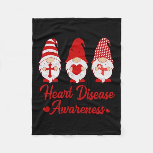 Red Ribbon Gnome Heart Disease Awareness Costume W Fleece Blanket