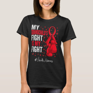 Red Ribbon Grandchild Vasculitis Awareness T-Shirt
