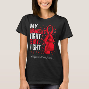 Red Ribbon Grandson Congestive Heart Failure Aware T-Shirt