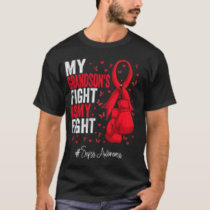 Red Ribbon Grandson Sepsis Awareness T-Shirt
