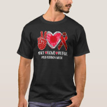 Red Ribbon Heart Disease Awareness Cardiovascular  T-Shirt