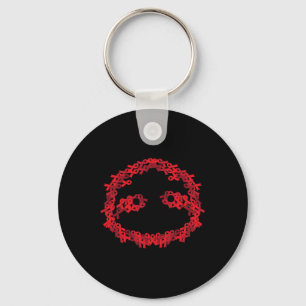 Red Ribbon HIV Aids Brain Aneurysm Sloth Cool Awar Keychain