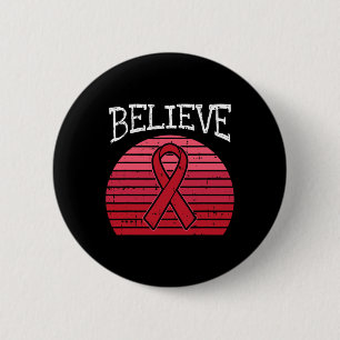 Red Ribbon HIV Aids Brain Aneurysm Stroke Awarenes Button