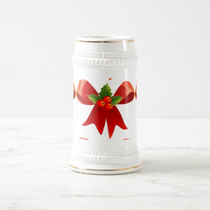 Red Ribbon Holly  Thunder_Cove Beer Stein