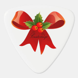 Red Ribbon Holly  Thunder_Cove Guitar Pick