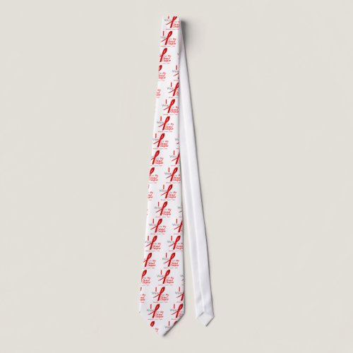 Red Ribbon I Wear Red For My Granddaughter Tie Red Ribbon I Wear Red For My Granddaughter Tie