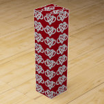 Red Ribbon Infinity Heart Wine Gift Box<br><div class="desc">Turn a bottle of wine into a gift with a beautiful wine box. Whether you need to gift a bottle for a special occasion, or are even just bringing a bottle to a friend’s house for dinner, a wine box makes it look instantly nicer.</div>