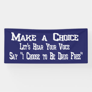 Red Ribbon Make A Choice School Banner