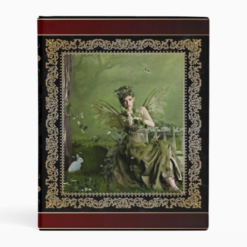 Red ribbon Medieval Witches Book Of Shadows Mini Binder