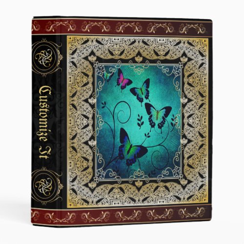 Red ribbon Medieval Witches Book Of Shadows Mini Binder