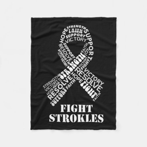 Red Ribbon Month Survivor Products Stroke Awarenes Fleece Blanket