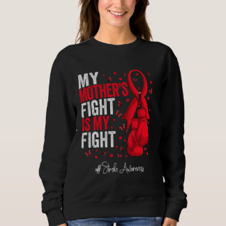 Red Ribbon Mother Stroke Awareness Sweatshirt