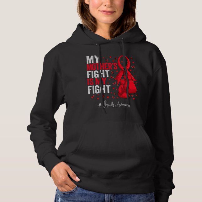 Red Ribbon Mother Vasculitis Awareness Hoodie (Front)