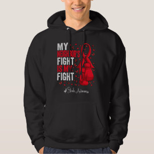 Red Ribbon Neighbor Stroke Awareness Hoodie