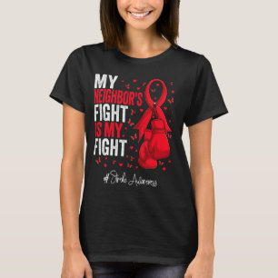 Red Ribbon Neighbor Stroke Awareness T-Shirt