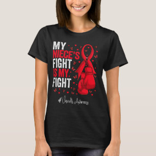 Red Ribbon Niece Vasculitis Awareness T-Shirt