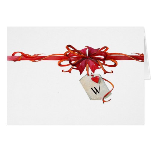 Red Ribbon Notecard