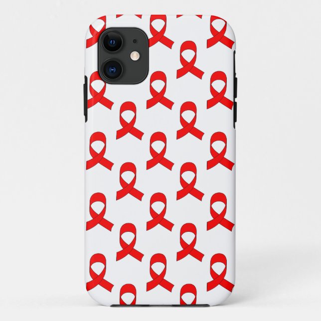 Red Ribbon Pattern Case-Mate iPhone Case (Back)