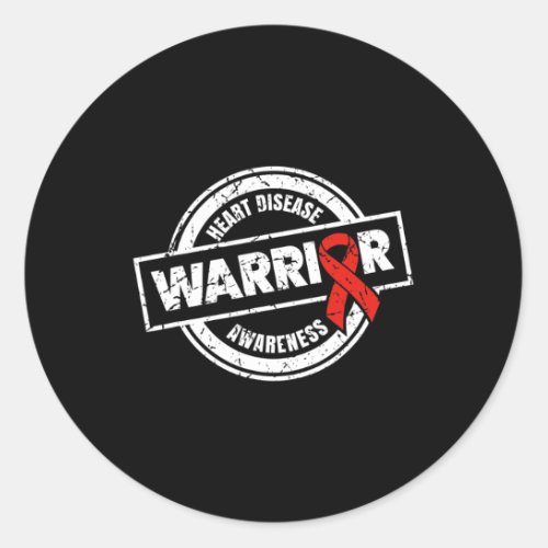 Red Ribbon Products Gifts Heart Disease Awareness  Classic Round Sticker