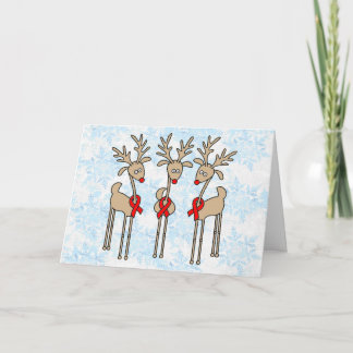Red Ribbon Reindeer — AIDS & HIV Holiday Card
