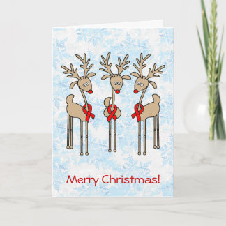 Red Ribbon Reindeer (Heart Disease & Stroke) Holiday Card