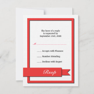 Red Ribbon Rsvp Card
