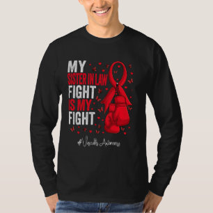 Red Ribbon Sister in law Vasculitis Awareness T-Shirt