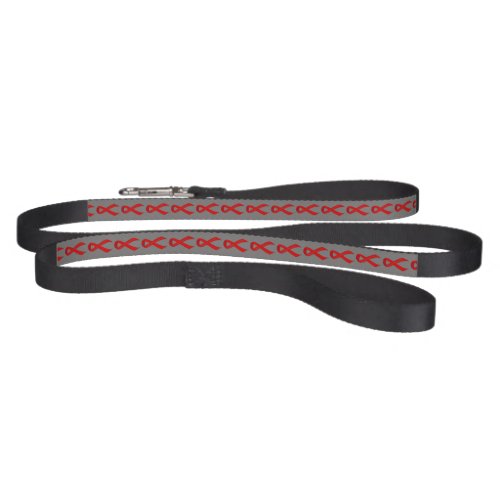 Red Ribbon Support Awareness Pet Leash