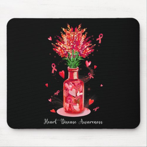 Red Ribbon Support Heart Disease Awareness  Mouse Pad