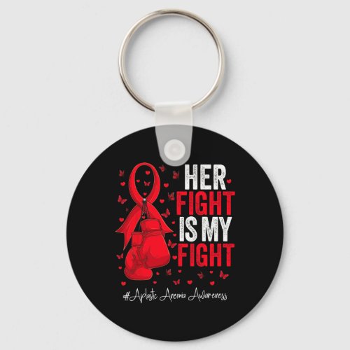 Red Ribbon Survivor Fighter Aplastic Anemia Awaren Keychain